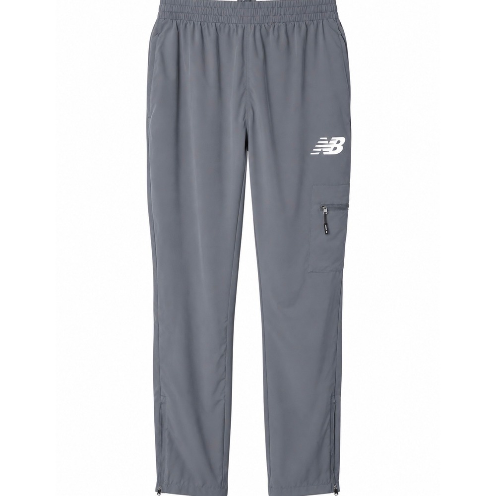 New Balance Track Pants Men's Gray Zippered Cargo Ankle Cuffs Size Small
